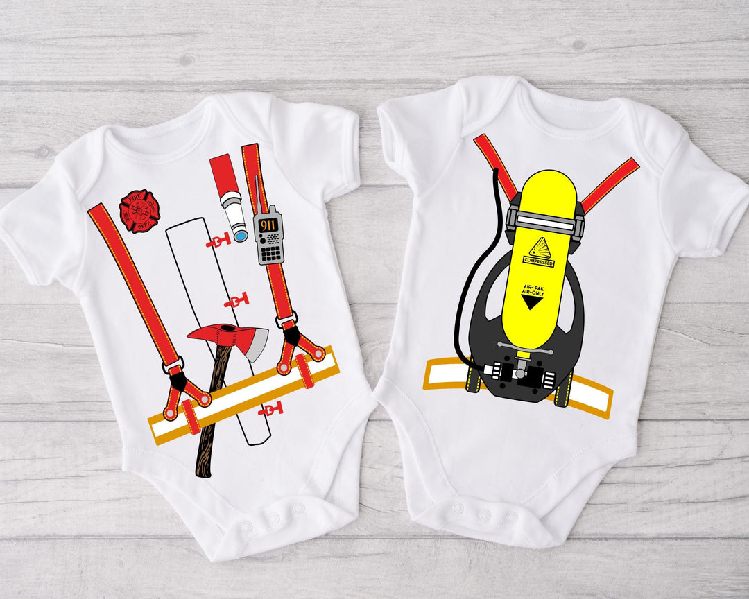 Firefighter Fireman Fire Department - Baby Boy Girl Clothes Infant Bodysuit Funny