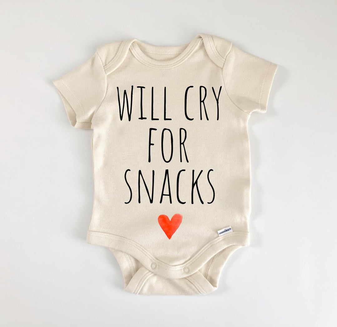 Snacks Foodie - Baby Boy Girl Clothes Infant Bodysuit Funny Cute Newborn