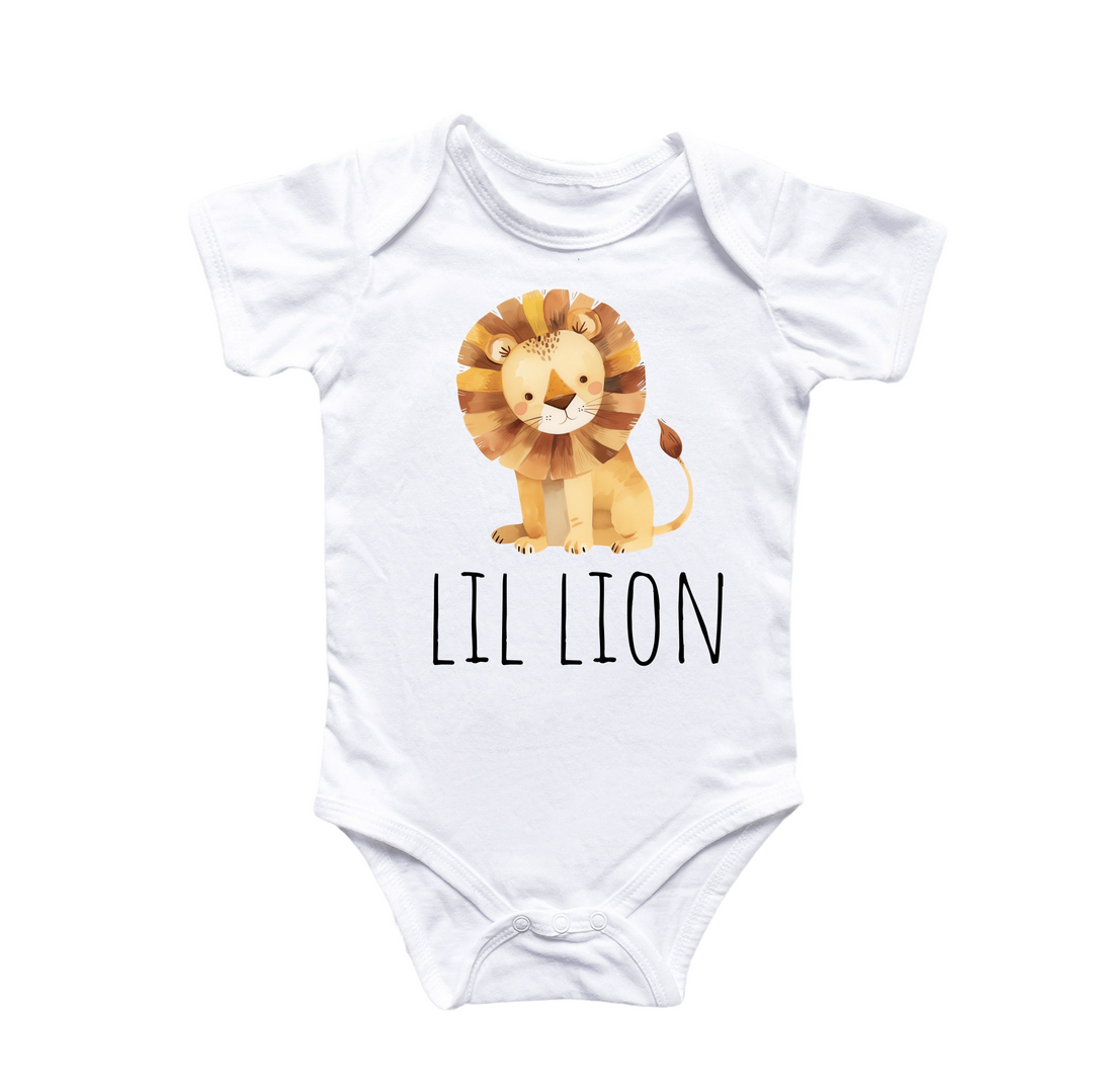 a white bodysuit with a lion on it