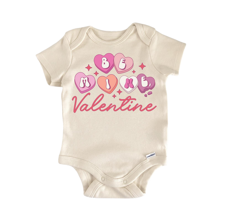 a baby bodysuit that says be my valentine