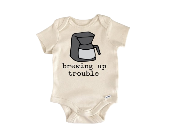 Coffee Pot Brew  - Baby Boy Girl Clothes Infant Bodysuit Funny Cute Newborn