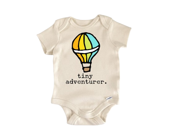 Aventura en globo aerostático: ropa para bebé, niño y niña, mono infantil divertido y lindo 