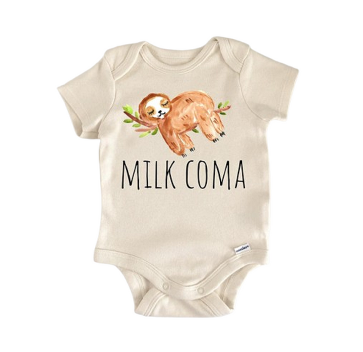 Ropa para bebés y niñas con leche de perezoso amamantado - Body para bebés divertido y lindo para recién nacidos 