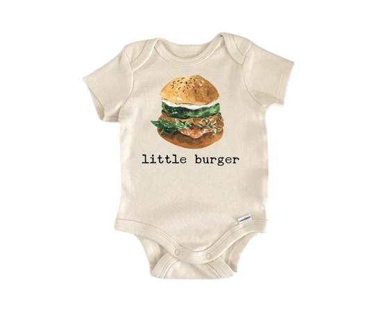 Burger Hamburger Bbq  - Baby Boy Girl Clothes Infant Bodysuit Funny Cute Newborn