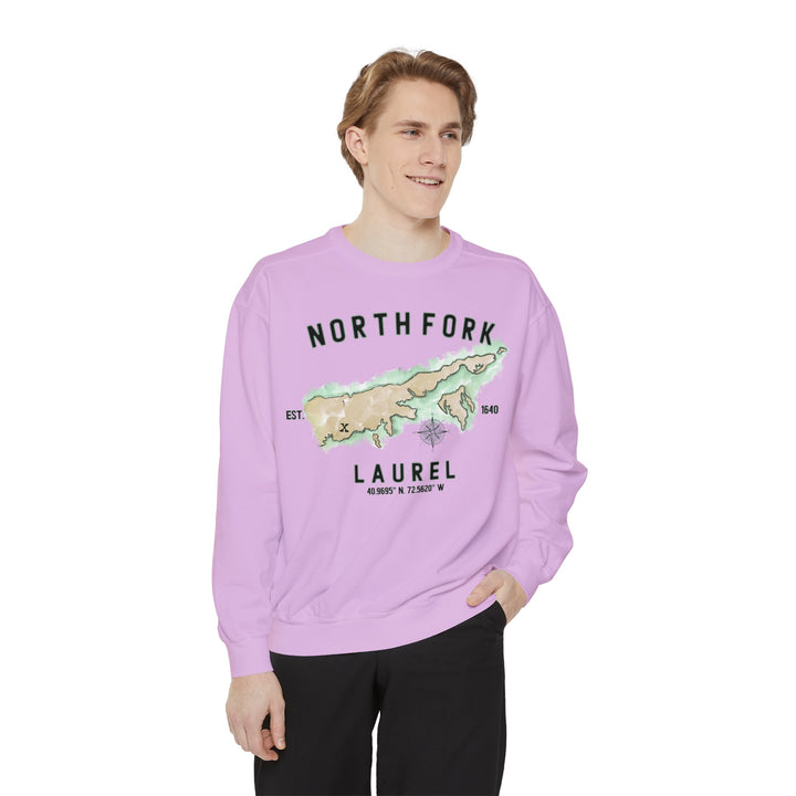 Laurel North Fork Hamlet NOFO VIBES® Unisex Garment-Dyed Sweatshirt