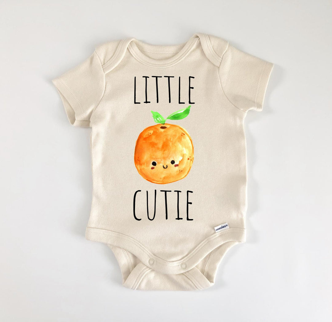 Little Cutie Orange Fruit - Baby Boy Girl Clothes Infant Bodysuit Funny Cute Newborn