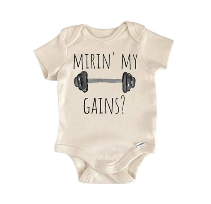 Gym Bodybuilder Workout - Baby Boy Girl Clothes Infant Bodysuit Funny Cute