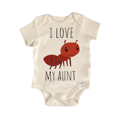 Auntie Ant Aunt - Baby Boy Girl Clothes Infant Bodysuit Funny Cute Newborn