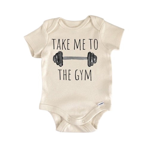 Gym Bodybuilder Workout - Baby Boy Girl Clothes Infant Bodysuit Funny Cute