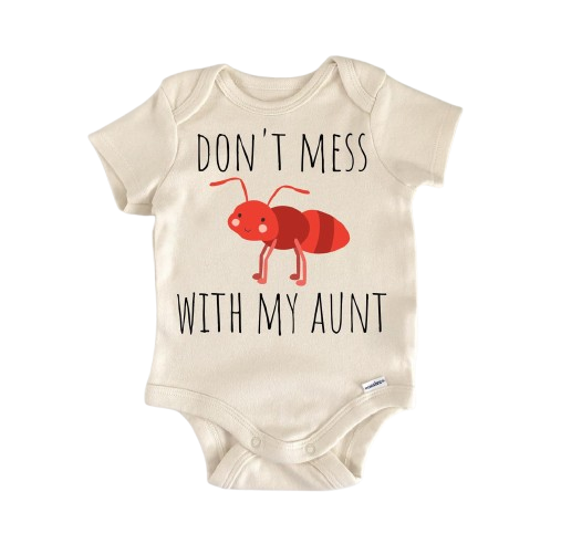 Auntie Aunt Ant - Baby Boy Girl Clothes Infant Bodysuit Funny Cute Newborn