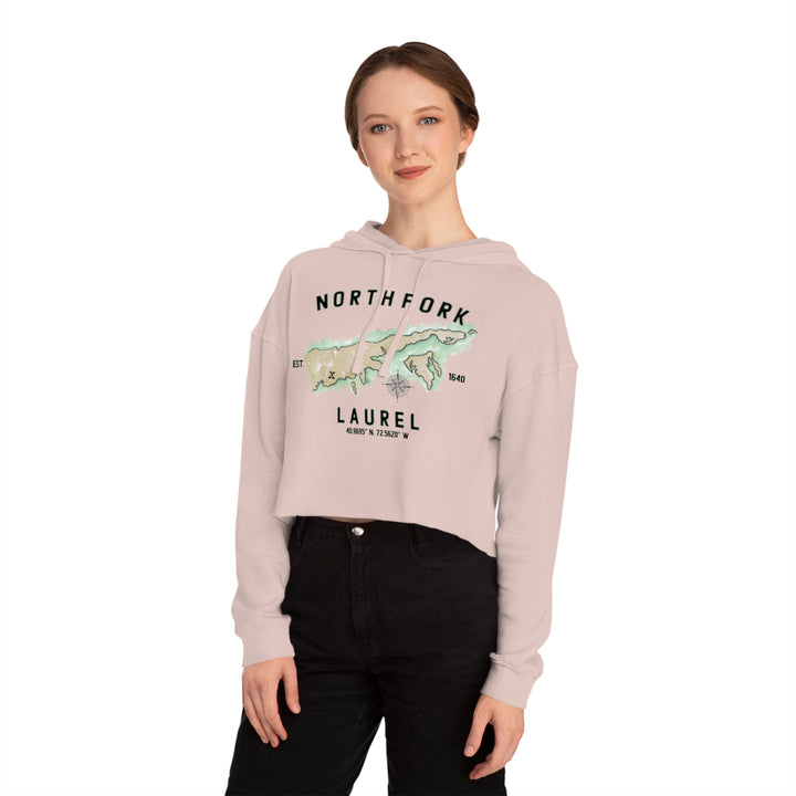 Laurel North Fork Hamlet NOFO VIBES® Women’s Cropped Hooded Sweatshirt