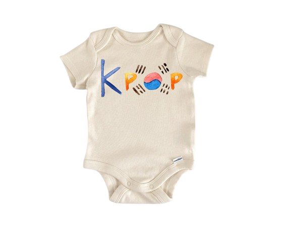 Kpop Korean  - Baby Boy Girl Clothes Infant Bodysuit Funny Cute Newborn