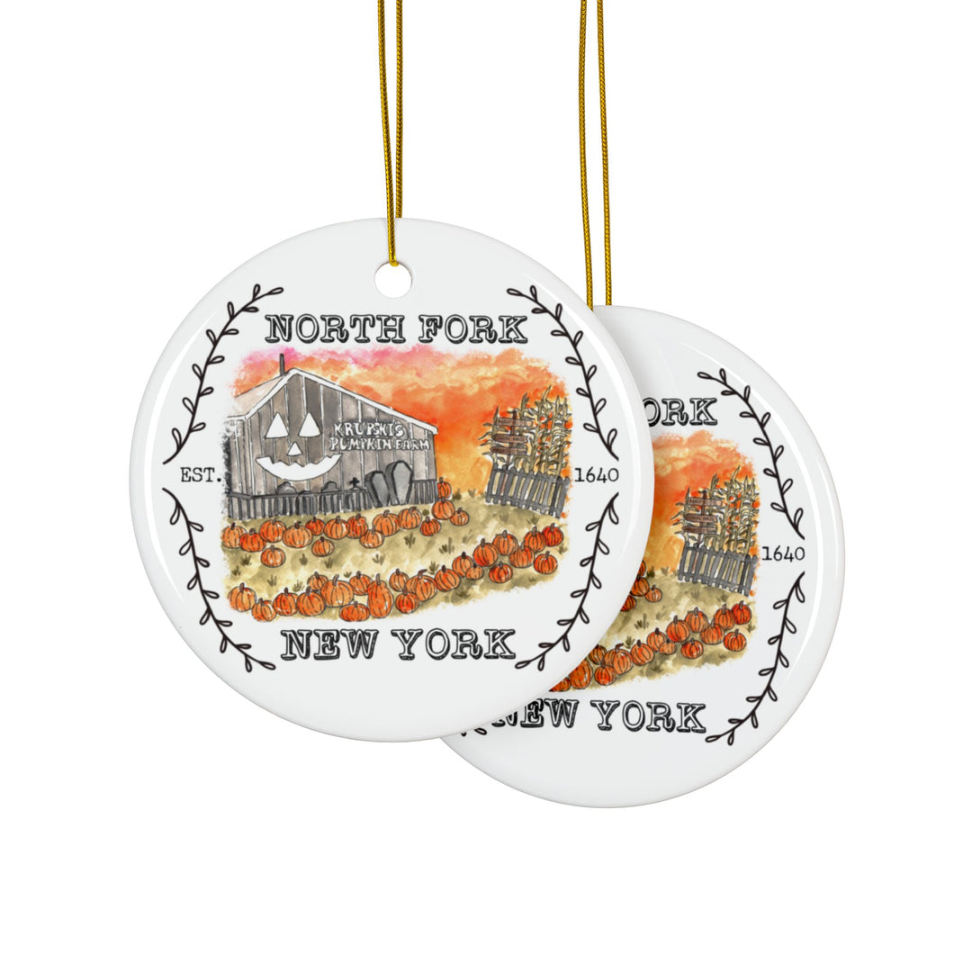 Krupski North Fork Ceramic Christmas Ornament