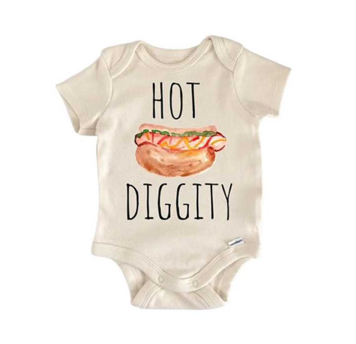 Hot Dog Diggity Foodie - Baby Boy Girl Clothes Infant Bodysuit Funny Cute Newborn