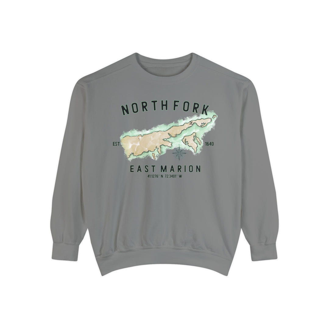 East Marion North Fork Hamlet NOFO Vibes® Unisex Garment-Dyed Sweatshirt