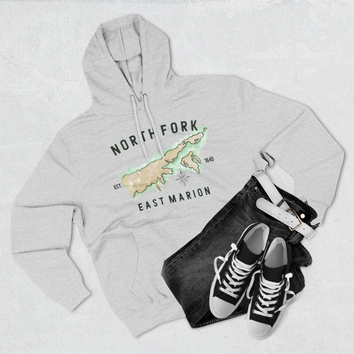 East Marion North Fork Hamlet NOFO VIBES®  Lane SevenⓇ Three-Panel Fleece Hoodie