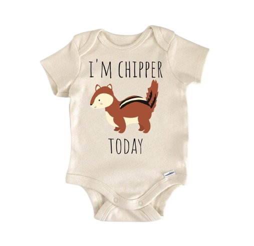 Chipmunk Animal Woodland - Baby Boy Girl Clothes Infant Bodysuit Funny Cute Newborn