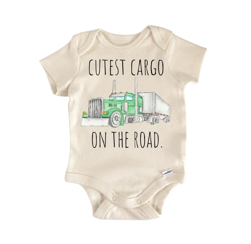 Trucking Trucker Truck - Baby Boy Girl Clothes Infant Bodysuit Funny Cute Newborn