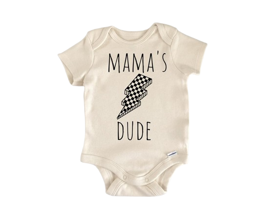 Retro Lightning Mama  - Baby Boy Girl Clothes Infant Bodysuit Funny Cute Newborn