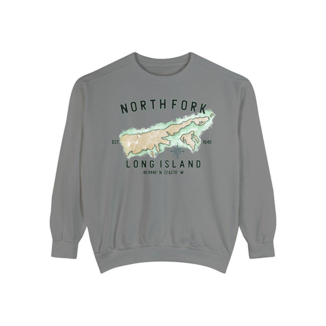 Long Island North Fork Hamlet NOFO Vibes® Unisex Garment-Dyed Sweatshirt