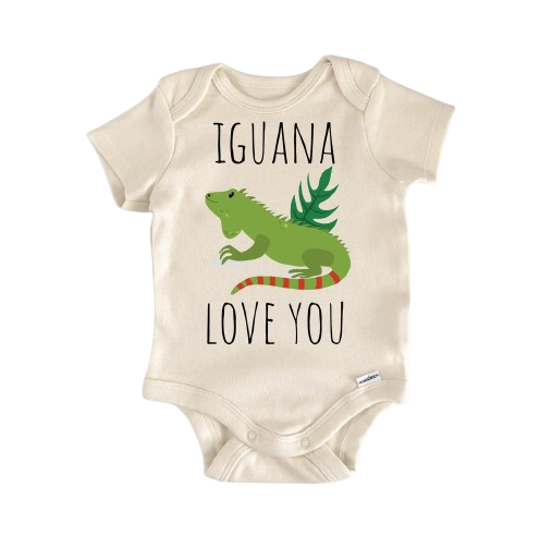 Iguana Lizard Reptile - Baby Boy Girl Clothes Infant Bodysuit Funny Cute Newborn