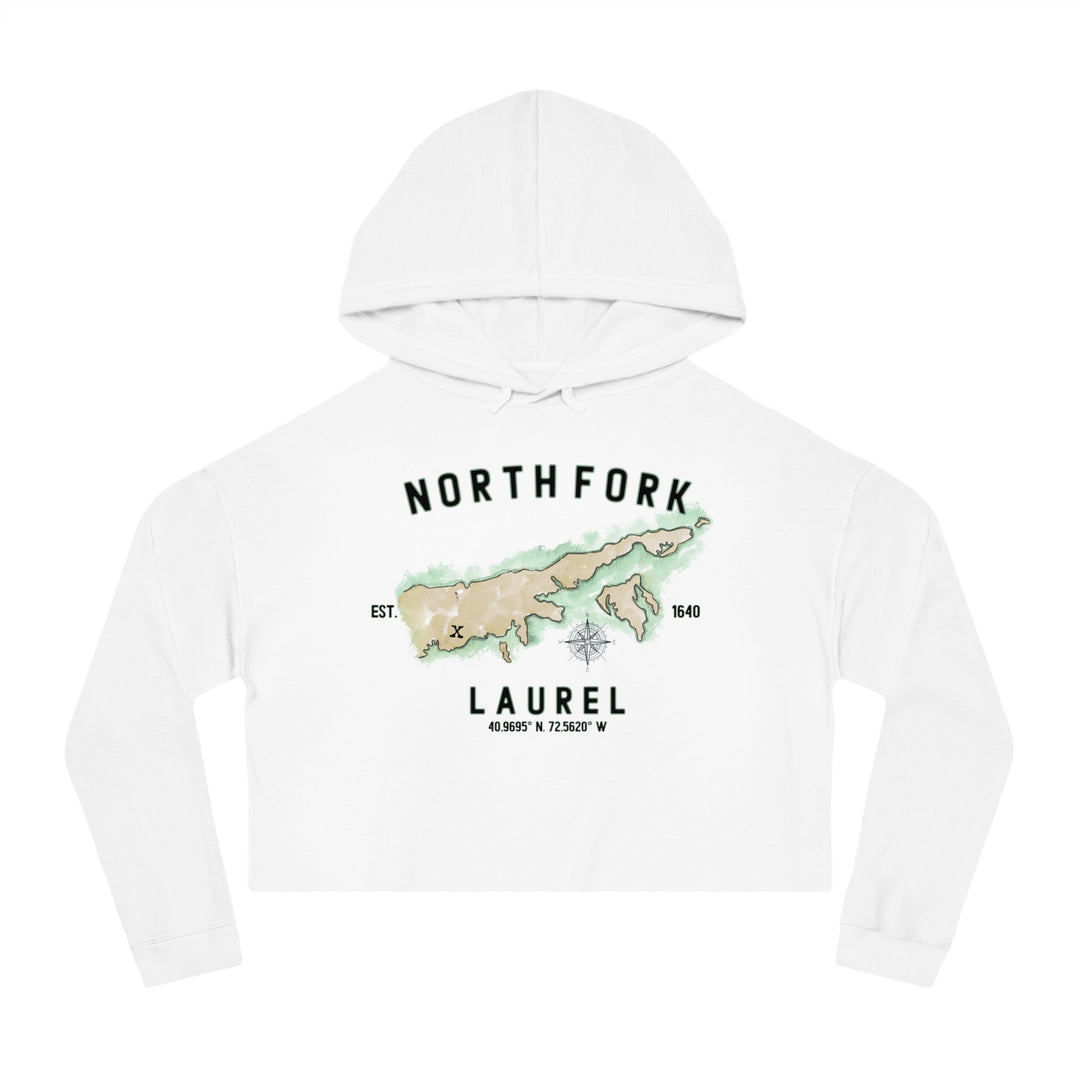 Laurel North Fork Hamlet NOFO VIBES® Women’s Cropped Hooded Sweatshirt