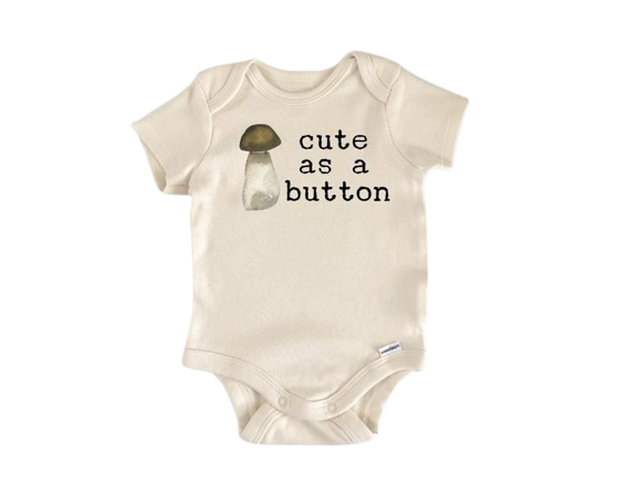 Mushroom Fungi Vegan - Baby Boy Girl Clothes Infant Bodysuit Funny Cute Newborn