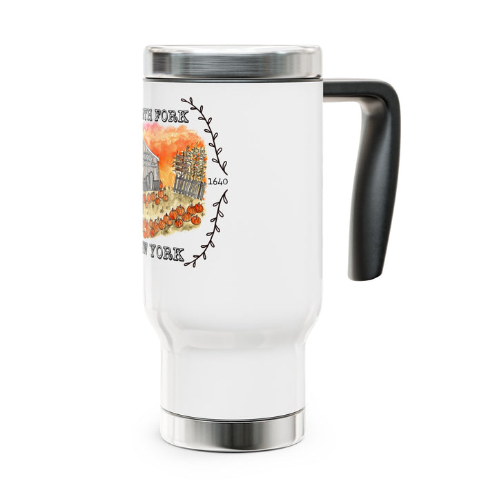 Krupski North Fork Stainless Steel Travel Mug with Handle, 14oz