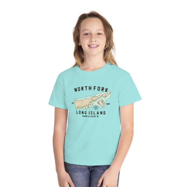 Long Island North Fork Hamlet NOFO VIBES® Youth Midweight Tee