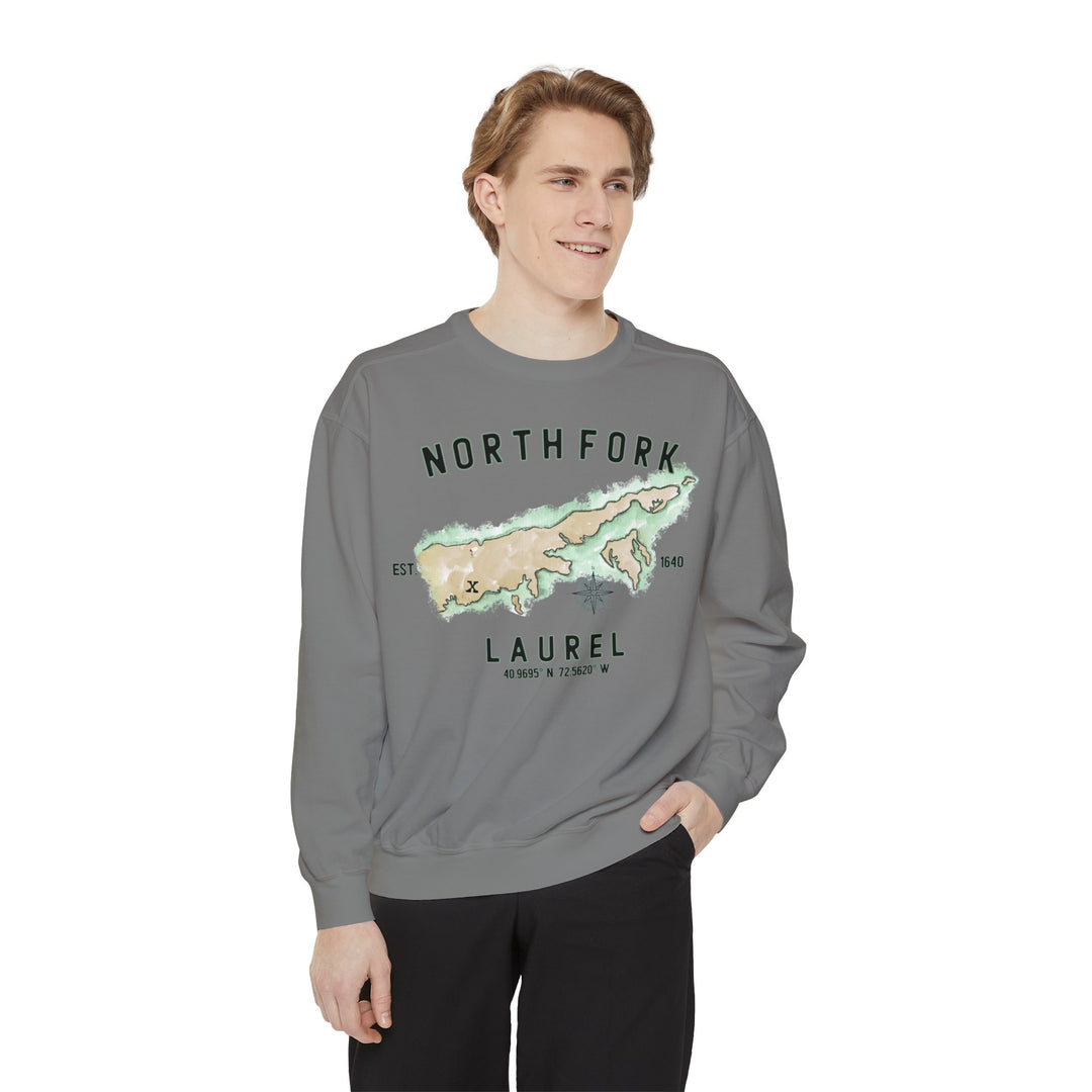 Laurel North Fork Hamlet NOFO VIBES® Unisex Garment-Dyed Sweatshirt