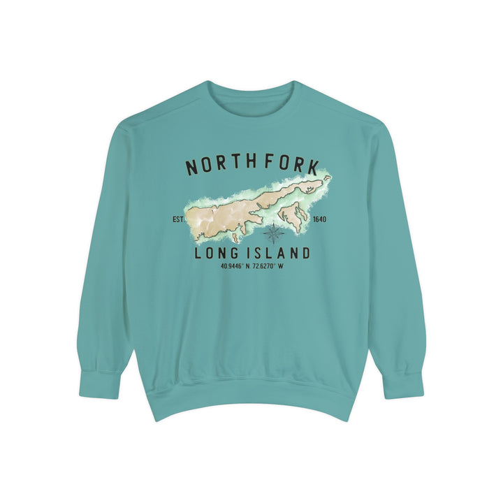 Long Island North Fork Hamlet NOFO Vibes® Unisex Garment-Dyed Sweatshirt