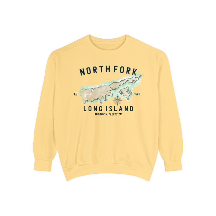 Long Island North Fork Hamlet NOFO Vibes® Unisex Garment-Dyed Sweatshirt