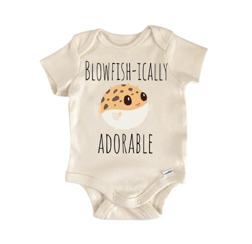 Blowfish Pufferfish Seafood Fish - Baby Boy Girl Clothes Infant Bodysuit Funny Cute