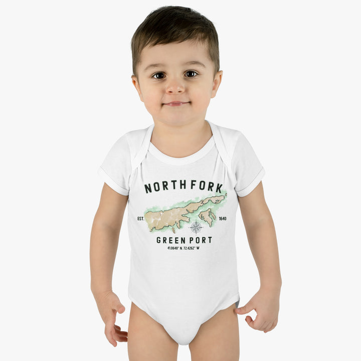 Greenport North Fork Hamlet NOFO VIBES®  Infant Baby Rib Bodysuit