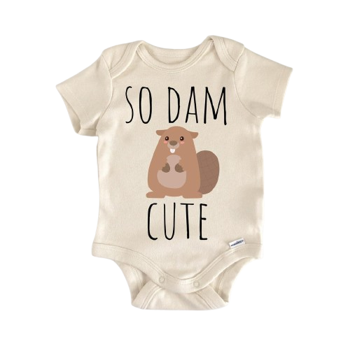 Beaver Dam Animal - Baby Boy Girl Clothes Infant Bodysuit Funny Cute Newborn