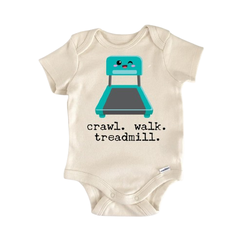 Treadmill Gym Runner Running - Baby Boy Girl Clothes Infant Bodysuit Funny Cute Newborn