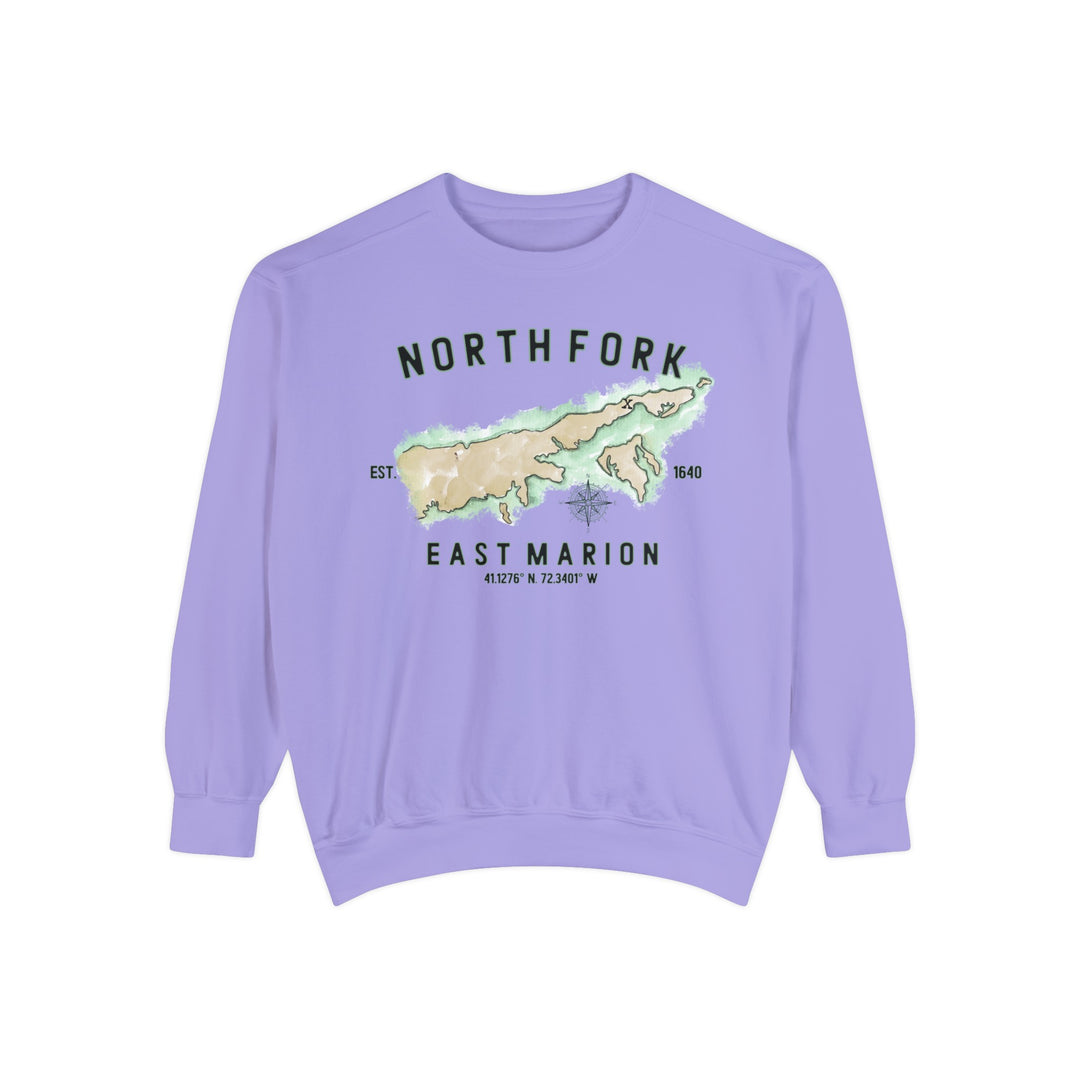 East Marion North Fork Hamlet NOFO Vibes® Unisex Garment-Dyed Sweatshirt