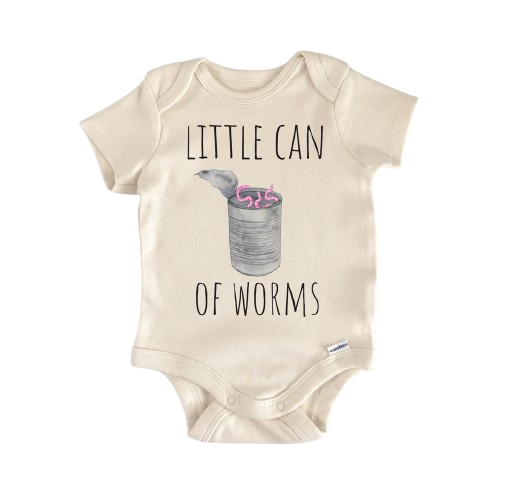 Can Of Worms Fishing - Baby Boy Girl Clothes Infant Bodysuit Funny Cute Newborn