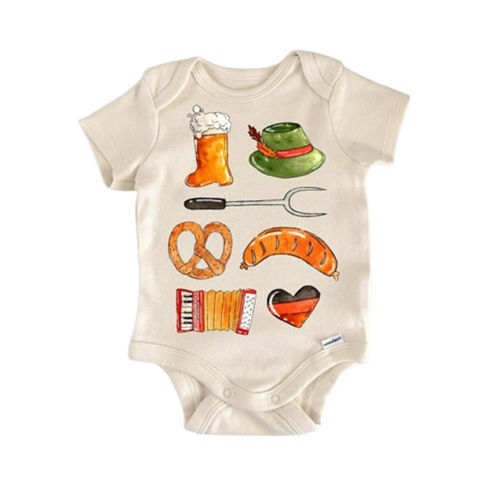 Oktoberfest German Fall - Baby Boy Girl Clothes Infant Bodysuit Funny Cute