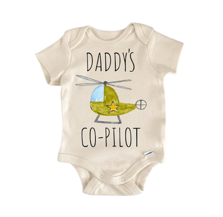 Helicóptero Avión Piloto Copiloto - Ropa para Bebé Niño Niña Body Infantil Divertido Lindo Recién Nacido 