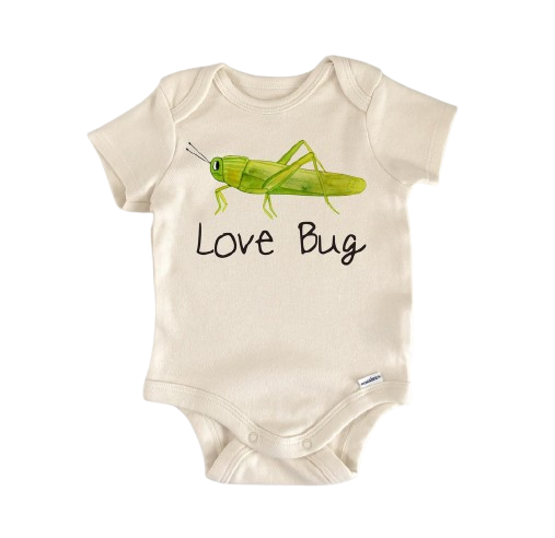 Insecto grillo, bicho del amor - Ropa para bebé niño niña Body infantil Divertido lindo recién nacido 