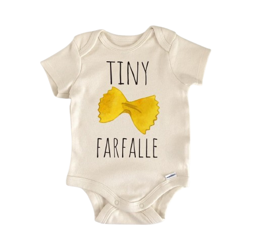 Italian Pasta Farfalle - Baby Boy Girl Clothes Infant Bodysuit Funny Cute Newborn