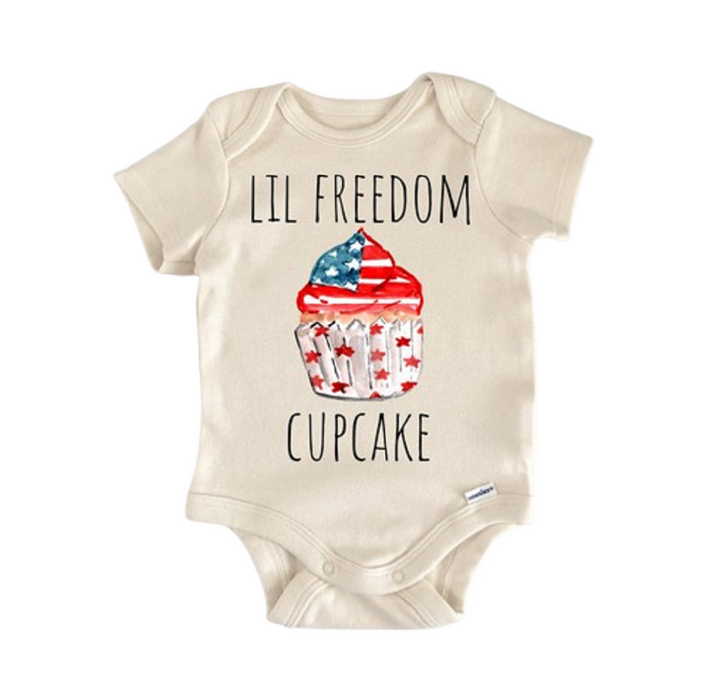 4 de julio Cupcake Verano Patriótico - Ropa para Bebé Niño Niña Body Infantil Divertido Lindo 