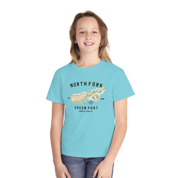 Greenport North Fork Hamlet NOFO VIBES® Youth Midweight Tee