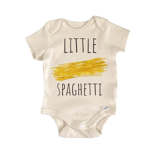 Espaguetis con pasta italiana - Ropa para bebé niño niña Body infantil Divertido y lindo para recién nacido 