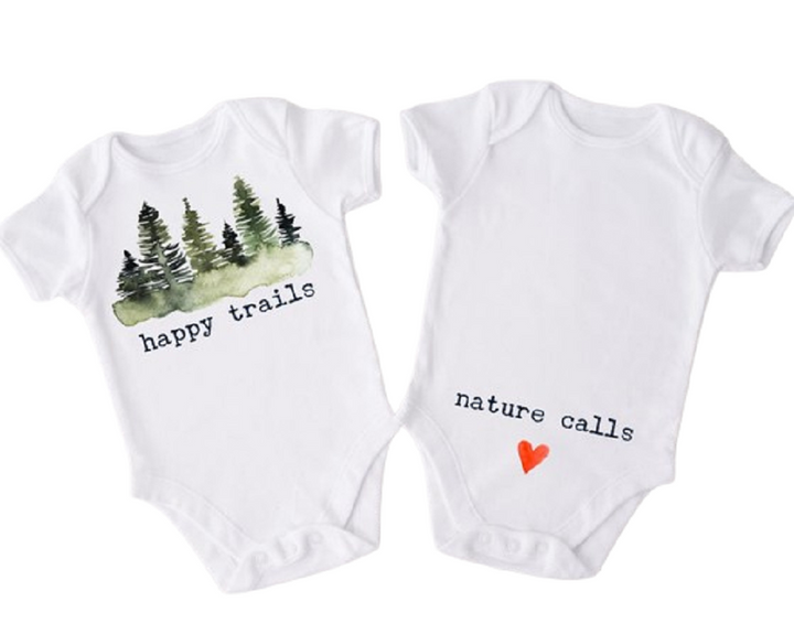 Happy Trails Adventure - Baby Boy Girl Clothes Infant Bodysuit Funny Cute