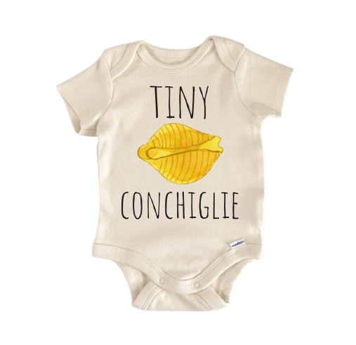 Pasta italiana Conchiglie - Ropa para bebé niño niña Body infantil Divertido y lindo para recién nacido 