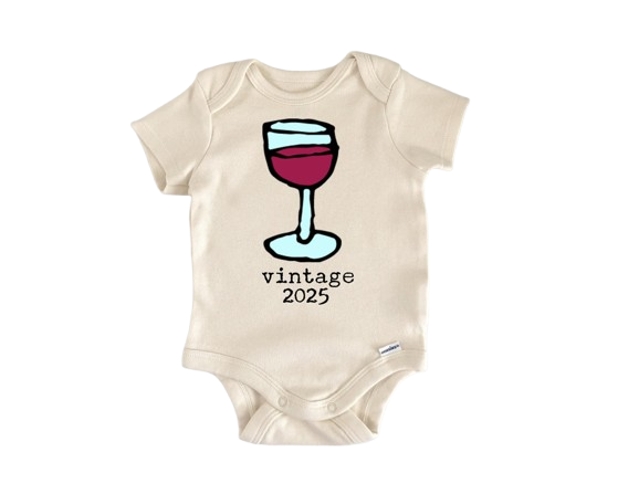 Wine Grapes Vintage - Baby Boy Girl Clothes Infant Bodysuit Funny Cute Newborn