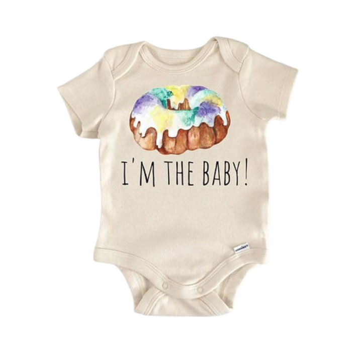 Mardi Gras New Orleans King Cake - Baby Boy Girl Clothes Infant Bodysuit Funny Cute