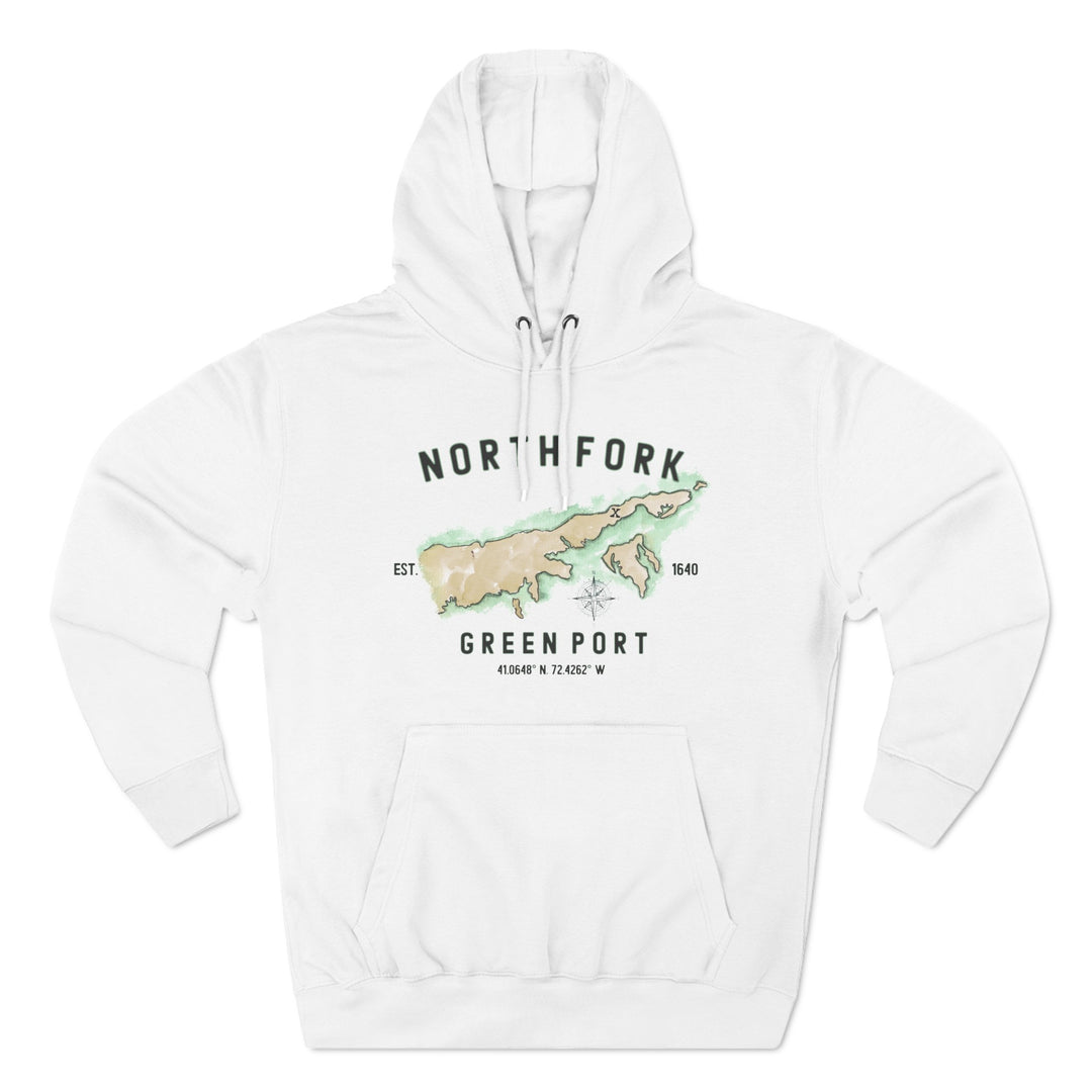 Greenport North Fork Hamlet NOFO VIBES®  Lane SevenⓇ Three-Panel Fleece Hoodie